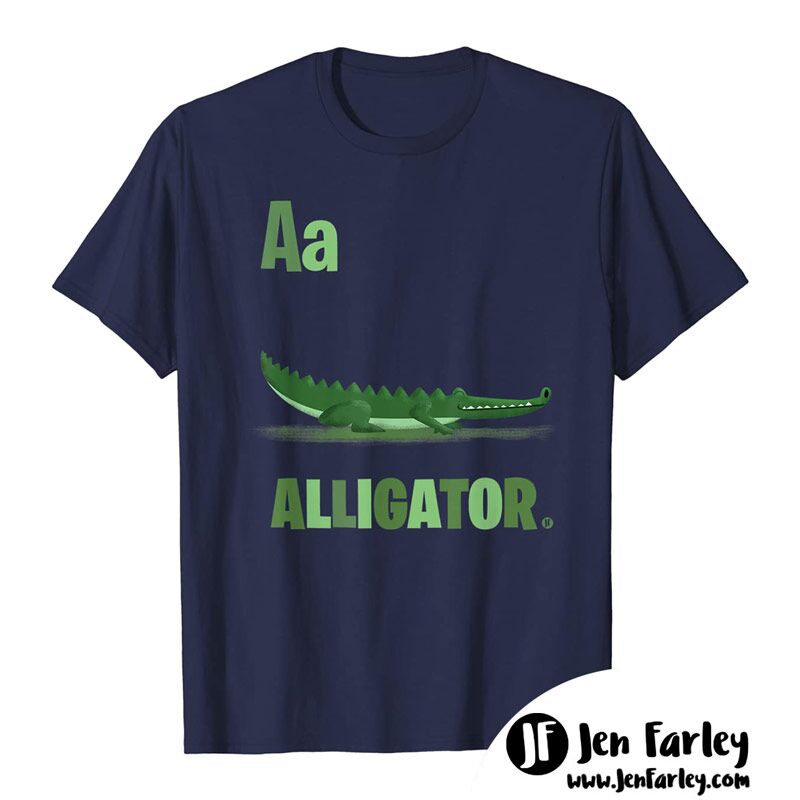 A Is For Alligator T-Shirt | Jennifer Farley